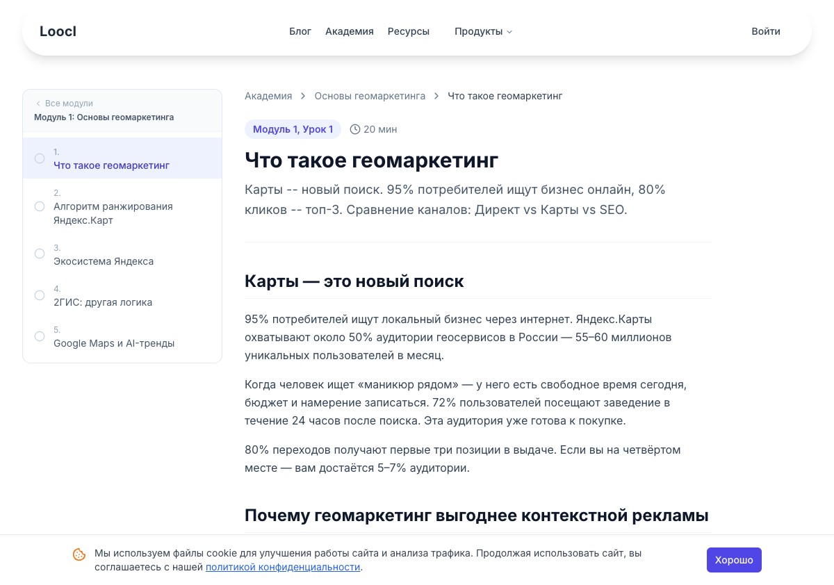 Страница урока Академии