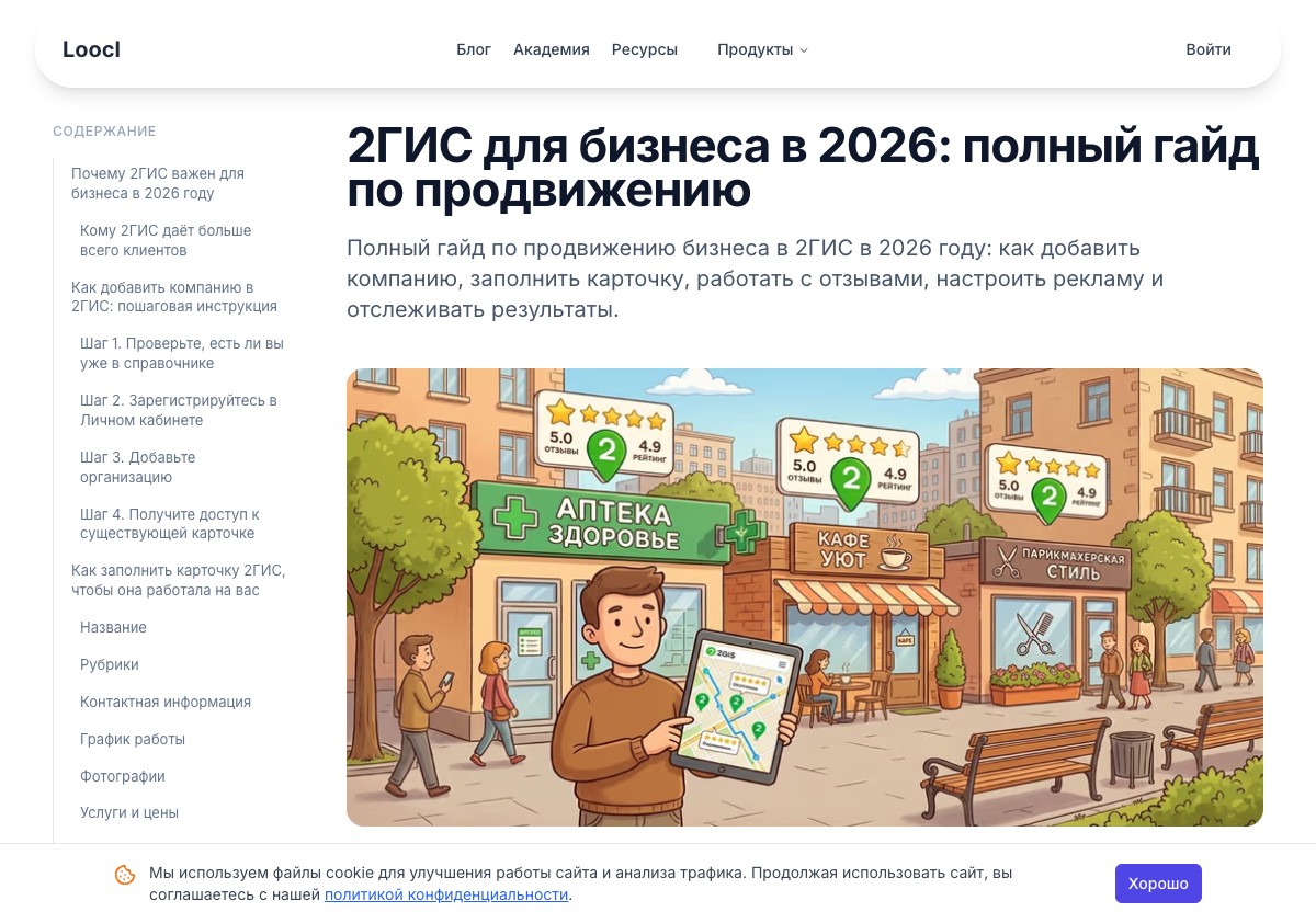 SEO-статья в блоге Loocl
